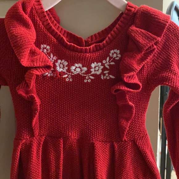 LIKE NEW Little Planet by Carters baby girl 100% organic cotton sweater dress 9M - Picture 3 of 9